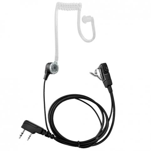Police Earpiece with PTT Button for Kenwood TH/TK/Linton Series Radios - Durable Banshee Surveillance Kit